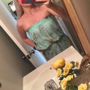 Tie-dye tube-top style dress